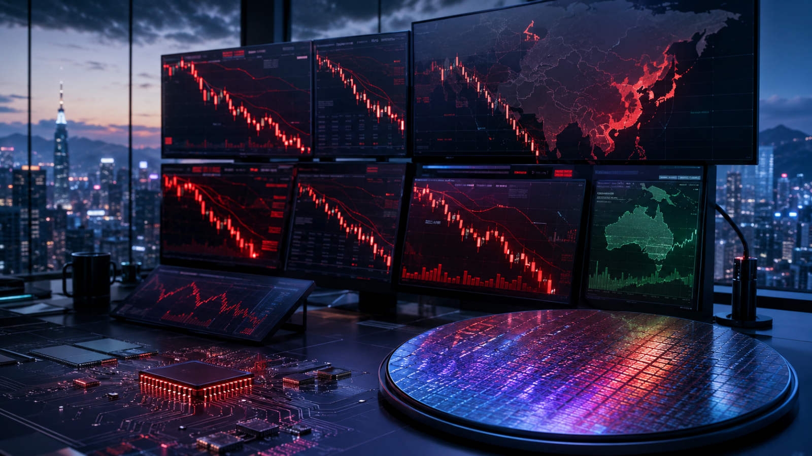 Asian Markets Slide as Technology Sell-Off Hits South Korea and Japan