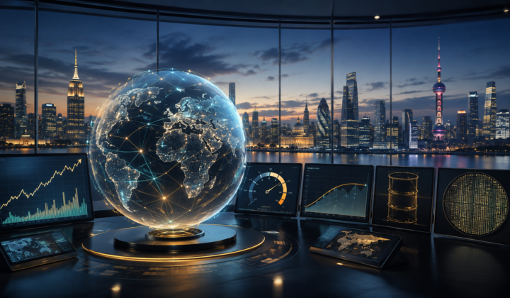 Global financial command centre showing stock markets, inflation, oil and semiconductor themes ahead of a decisive trading week.