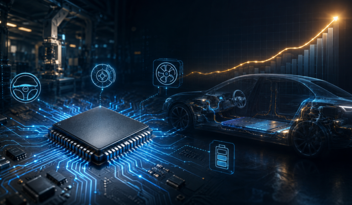 Melexis is benefiting from recovering automotive semiconductor demand and increasing chip content in modern vehicles.
